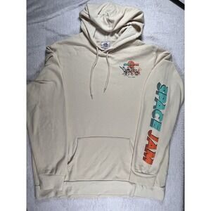 Space Jam A New Legacy Hoodie XXL Cream Looney Tunes Tune Squad Graphic Pullover